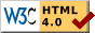 W3C HTML 4.0 Validator logo